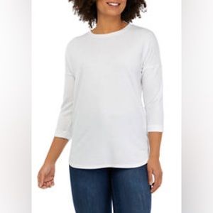 Women’s Crown & Ivy White Tee Size 2X